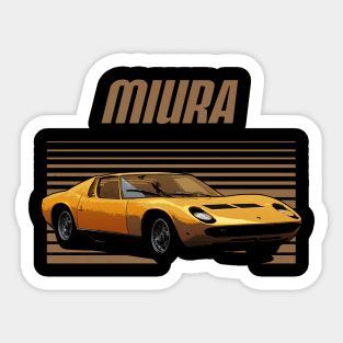 Lamborghini Miura 1966 Awesome Automobile Sticker